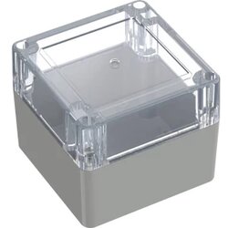 TRU COMPONENTS 6U07090908437 TC-13865084 industrijsko kućište 90 x 90 x 75 ABS, polikarbonat svijetlosiva, prozirna 1 St Cene