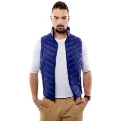 Glano Men's quilted vest - dark blue Cene