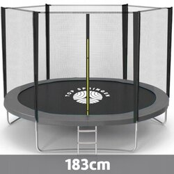 Top Springen trambolina 183cm sa merdevinama siva Cene