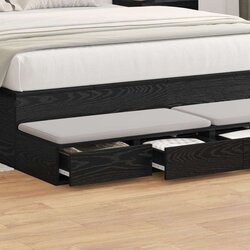  Crne ladice za krevet 140x36 5x16 5 cm od konstruiranog drva Cijene