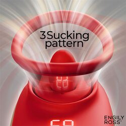 ENGILY ROSS Lizer Vacuum Pump Licking Stimulator with Vibrations Red Cene