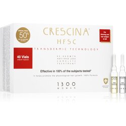 Crescina Transdermic 1300 Re-Growth and Anti-Hair Loss nega za spodbujanje rasti in proti izpadanju las za ženske 40x3,5 ml Cene