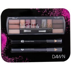 2K Night & Day odtenek Dawn darilni set paletka senčil za oči 8,16 g + črtalo za oči 0,6 g Black + črtalo za oči 0,6 g Grey Cene