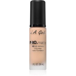 L.A. Girl Cosmetics PRO. Matte HD dolgoobstojen tekoči puder z mat učinkom odtenek Bisque 30 ml Cene