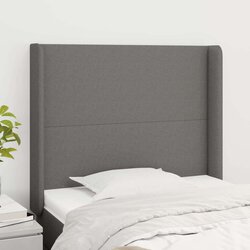  Uzglavlje s ušima tamnosivo 103x16x118/128 cm od tkanine Cijene