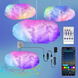 LICHASER RGB oblačna LED svetilka z Bluetooth in daljincem 60cm Cene