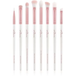 Luvia Cosmetics Prime Vegan All Eye Want set čopičev za oči Candy (Pearl White / Rose) 8 kos Cene