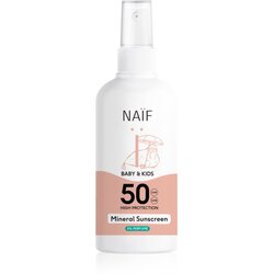 Naif Baby & Kids Mineral Sunscreen SPF 50 0 % Perfume zaščitno pršilo za sončenje 100 ml Cene