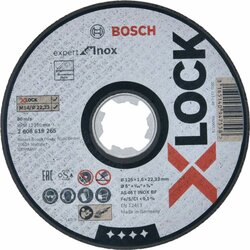 Bosch X-Lock expert for Inox 125x1,6x22,23 za ravno sečenje AS 46 T INOX BF, 125 mm, 1,6 mm ( 2608619265 ) Cene