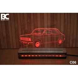 Black Cut 3D lampa jednobojna - zastava 101 ( C06 ) Cene