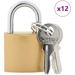 vidaXL U zaklep s ključi 12 pcs Medenina elezo, (5000214305) Cene