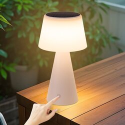 Nettlife Lampe de table à batterie solaire sans fil, lampe de table LED 3600 mhA, rechargeable, tactile, dimmable, lampe blanche avec batterie USB, (22144008) Cene