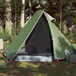 vidaXL Šotor za kampiranje za 2 osebi zelen 267x154x117 cm 185T taft Cene