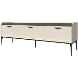 Jela TV Komoda Soffy TV197-3F/SF, 200x65x50cm, Prljavo bela Cene