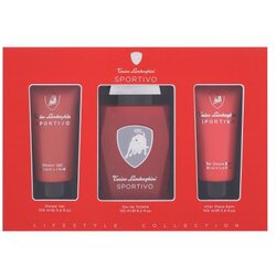 Lamborghini Sportivo Set toaletna voda 125 ml + gel za tuširanje 100 ml + balzam nakon brijanja 100 ml za moške Cene