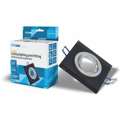 LED-LABS Stropna vgradna svetilka QUADRO - stekleno črna Cene