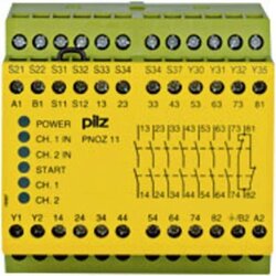 PILZ Sigurnosni relej PNOZ 11 24VAC 24VDC 7n/o 1n/c Radni napon (broj): 24 V/DC 7 zatvarač, 1 otvarač (Š x V x d) 90 x 87 x 121 Cene