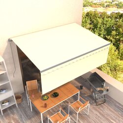  Ročno zložljiva tenda s senčilom 4x3 m krem, (20702514) Cene