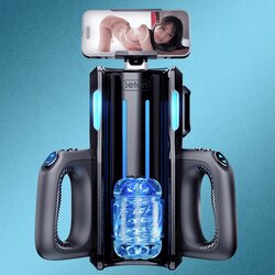Leten Cannon King Pro High-speed Motor Thrusting Masturbator Cup with Phone Holder Cene