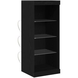 vidaXL Komoda s LED svjetlima Crni Hrast 41x37x100 cm Cijene