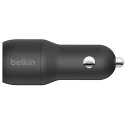 Belkin Dual USB-A Car Charger with A-LTG CCD001bt1MBK Cene