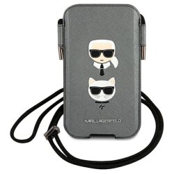 ORIGINAL KARL LAGERFELD TORBICA SAFFIANO IKONIK KARL&CHOUPETTE HEAD KLHCP12MOPHKCG 6,1 INČA SIVA Cene