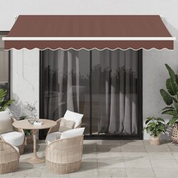 vidaXL Ročno zložljiva tenda rjava 350x250 cm Cene