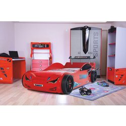 Hanah home Eko - Red Multicolor Car Bed Cene
