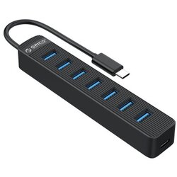 Orico USB-C hub s 7 vhodi, USB 3.0, 0,15m, črn, TWC3-7A Cene