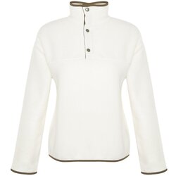 Trendyol Beige Stand Collar With Snap fasteners, Regular/Regular fit has pockets. Color Block Fleece Knitted Sweatshirt Cijene