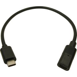 Cliff USB kabel USB-C® vtičnica \, USB-C® vtič 0.30 m črna FCR72000, (20417412) Cene