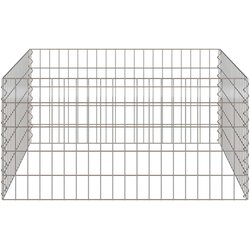 vidaXL Srebrna Metalna žica 100 x 100 x 50 cm Modularna Vrtna ograda Cijene