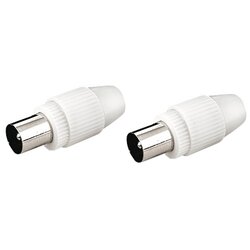 Optimus modularni antenski konektori (2 kom.) (7mm koaksijalni muški na muški, bijeli) Cene