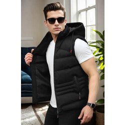 Dewberry 17736 Removable Hooded Mens Vest-BLACK Cijene