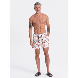 Ombre Men's swim shorts in colorful print - white Cene