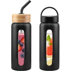 HYDRAGLAZIC 600 ml steklenica iz stekla z dvema pokrovoma Cene