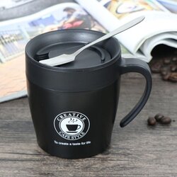 Nexus Šolja za kafu sa kašikom crna 330ml ( YTS59-1 ) Cene