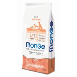 Monge Natural superpremium dog all breeds puppy and junior monoprotein salmon with rice - 12 kg Cene