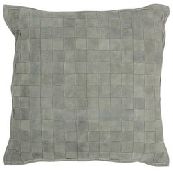 J-Line Blazine COUSSIN CARR PETIT CUIR VE (45x45x8cm) Siva Cene