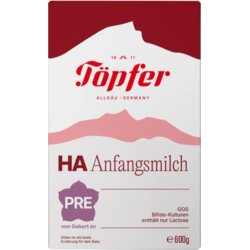 Töpfer Hidrolizirana začetna formula za dojenčke na osnovi kravjega mleka HA PRE - 600 g Cene