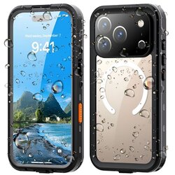 ShellBox Dot MagSafe kompatibilna vodootporna maskica za iPhone 17 Pro Max - crna Cene