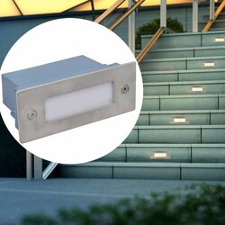 vidaXL 2 LED ugradbena svjetla za stepenice 44 x 111 x 56 mm Cijene