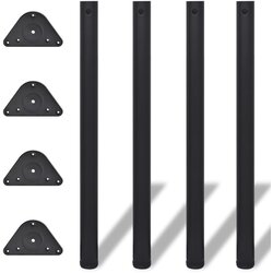 vidaXL 242149 4 Height Adjustable Table Legs Black 870 mm Cijene