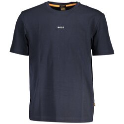 BOSS Orange Majica 'Chup' mornarsko plava / svijetlonarančasta / bijela Cene
