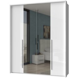 Jela Jagodina jela plakar sa dva ogledala P4A-2OG/PN - kolekcija piano - kristalno bela/kristalno bela hg lak - 187x226x60 cm Cene