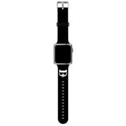 Karl Lagerfeld Silikonski pašček za uro KLAWLSLCK za Apple Watch 42 / 44 / 45 mm - Choupettes Head črn Cene