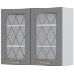 Jela viseći element sa staklenim vratima za kuhinju tara V7-90-2KS-Grafit mat lak Cijene