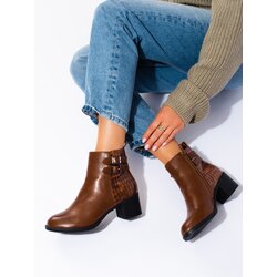 SHELOVET Brown comfortable women's ankle boots Cene