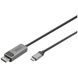 Digitus DB-300334-020-S DisplayPort / USB-C® adapter [1x USB-C® - 1x muški konektor DisplayPort] crna sa zaštitom, okrugli 2 m Cene