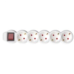 Home Produžni kabel, 5 utičnica, prekidač, 1.5mm², 3 met, beli - NV 5K-3/WH/1.5 Cene